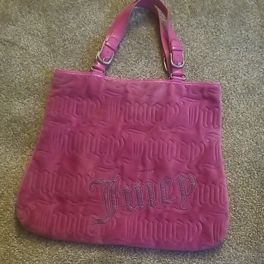 Juicy Couture Fuchsia Embossed Tote